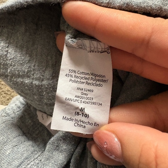 Women’s Gray Drawstring Athletic Shorts with White trim - Picture 4 of 4